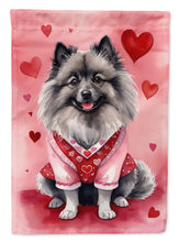 Load image into Gallery viewer, Keeshond Valentine’s Day Garden Flag – Dog-Themed Heart Yard Decor