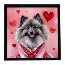 Load image into Gallery viewer, Keeshond My Valentine Framed Metal Print