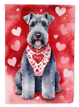 Load image into Gallery viewer, Kerry Blue Terrier Valentine’s Day Garden Flag – Dog-Themed Heart Yard Decor