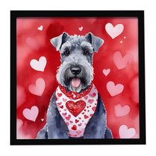 Load image into Gallery viewer, Kerry Blue Terrier My Valentine Framed Metal Print