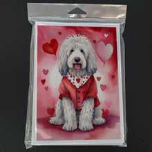 Load image into Gallery viewer, Komondor My Valentine Greeting Cards - Blank Note Cards – 8-Pack of Artist-Designed Cards with Envelopes