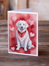 Load image into Gallery viewer, Kuvasz My Valentine Greeting Cards - Blank Note Cards – 8-Pack of Artist-Designed Cards with Envelopes