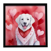Load image into Gallery viewer, Kuvasz My Valentine Framed Metal Print
