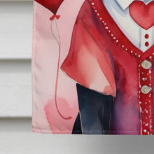 Load image into Gallery viewer, Black Labrador Retriever My Valentine House Flag