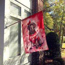 Load image into Gallery viewer, Chocolate Labrador Retriever My Valentine House Flag