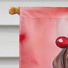 Load image into Gallery viewer, Chocolate Labrador Retriever My Valentine House Flag