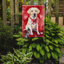 Load image into Gallery viewer, Yellow Labrador Retriever Valentine’s Day Garden Flag – Dog-Themed Heart Yard Decor