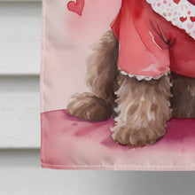 Load image into Gallery viewer, Labradoodle My Valentine House Flag