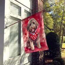 Load image into Gallery viewer, Labradoodle My Valentine House Flag