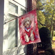 Load image into Gallery viewer, Labradoodle My Valentine House Flag