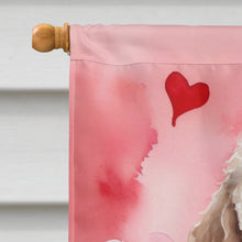 Load image into Gallery viewer, Labradoodle My Valentine House Flag
