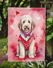 Load image into Gallery viewer, Labradoodle Valentine’s Day Garden Flag – Dog-Themed Heart Yard Decor