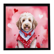 Load image into Gallery viewer, Labradoodle My Valentine Framed Metal Print