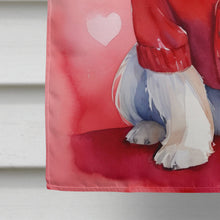Load image into Gallery viewer, Lhasa Apso My Valentine House Flag