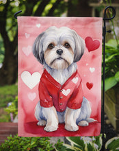 Load image into Gallery viewer, Lhasa Apso Valentine’s Day Garden Flag – Dog-Themed Heart Yard Decor