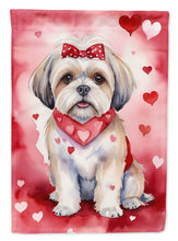 Load image into Gallery viewer, Lhasa Apso My Valentine House Flag