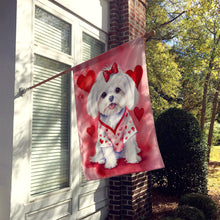 Load image into Gallery viewer, Maltese My Valentine House Flag