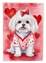 Load image into Gallery viewer, Maltese My Valentine House Flag