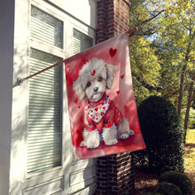 Load image into Gallery viewer, Maltipoo My Valentine House Flag