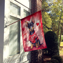 Load image into Gallery viewer, Manchester Terrier My Valentine House Flag