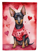 Load image into Gallery viewer, Manchester Terrier Valentine’s Day Garden Flag – Dog-Themed Heart Yard Decor