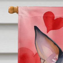 Load image into Gallery viewer, Miniature Pinscher My Valentine House Flag