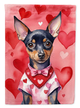 Load image into Gallery viewer, Miniature Pinscher My Valentine House Flag