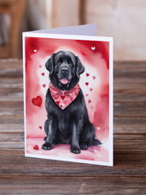 Load image into Gallery viewer, Newfoundland My Valentine Greeting Cards - Blank Note Cards – 8-Pack of Artist-Designed Cards with Envelopes