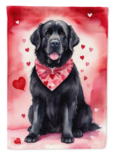 Load image into Gallery viewer, Newfoundland Valentine’s Day Garden Flag – Dog-Themed Heart Yard Decor
