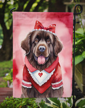Load image into Gallery viewer, Newfoundland Valentine’s Day Garden Flag – Dog-Themed Heart Yard Decor