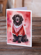 Load image into Gallery viewer, Newfoundland My Valentine Greeting Cards - Blank Note Cards – 8-Pack of Artist-Designed Cards with Envelopes