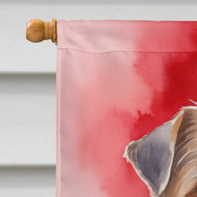 Load image into Gallery viewer, Norfolk Terrier My Valentine House Flag