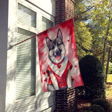 Load image into Gallery viewer, Norwegian Elkhound My Valentine House Flag