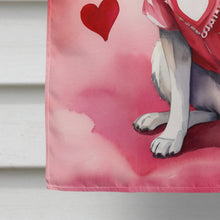 Load image into Gallery viewer, Norwegian Elkhound My Valentine House Flag