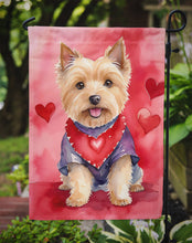 Load image into Gallery viewer, Norwich Terrier Valentine’s Day Garden Flag – Dog-Themed Heart Yard Decor