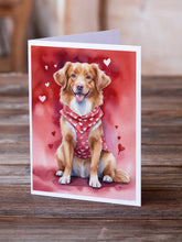 Load image into Gallery viewer, Nova Scotia Duck Tolling Retriever My Valentine Greeting Cards - Blank Note Cards – 8-Pack of Artist-Designed Cards with Envelopes