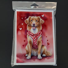 Load image into Gallery viewer, Nova Scotia Duck Tolling Retriever My Valentine Greeting Cards - Blank Note Cards – 8-Pack of Artist-Designed Cards with Envelopes