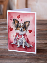 Load image into Gallery viewer, Papillon My Valentine Greeting Cards - Blank Note Cards – 8-Pack of Artist-Designed Cards with Envelopes