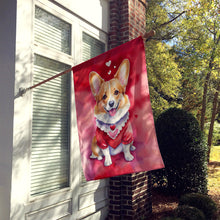 Load image into Gallery viewer, Corgi My Valentine House Flag