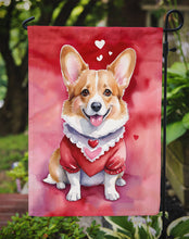 Load image into Gallery viewer, Corgi Valentine’s Day Garden Flag – Dog-Themed Heart Yard Decor