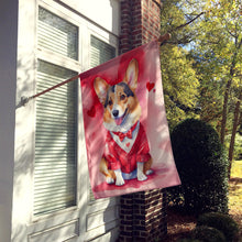 Load image into Gallery viewer, Corgi My Valentine House Flag