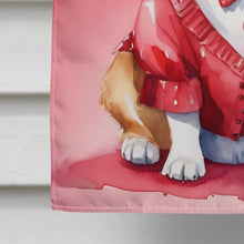 Load image into Gallery viewer, Corgi My Valentine House Flag
