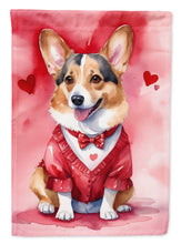 Load image into Gallery viewer, Corgi Valentine’s Day Garden Flag – Dog-Themed Heart Yard Decor