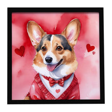 Load image into Gallery viewer, Corgi My Valentine Framed Metal Print