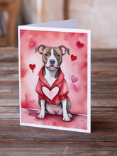 Load image into Gallery viewer, Pit Bull Terrier My Valentine Greeting Cards - Blank Note Cards – 8-Pack of Artist-Designed Cards with Envelopes