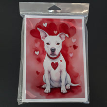 Load image into Gallery viewer, Pit Bull Terrier My Valentine Greeting Cards - Blank Note Cards – 8-Pack of Artist-Designed Cards with Envelopes