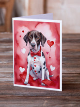 Load image into Gallery viewer, Pointer My Valentine Greeting Cards - Blank Note Cards – 8-Pack of Artist-Designed Cards with Envelopes