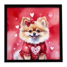 Load image into Gallery viewer, Pomeranian My Valentine Framed Metal Print