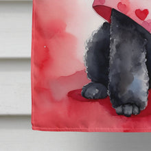 Load image into Gallery viewer, Black Poodle My Valentine House Flag