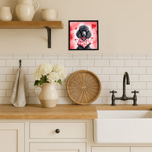 Load image into Gallery viewer, Black Poodle My Valentine Framed Metal Print